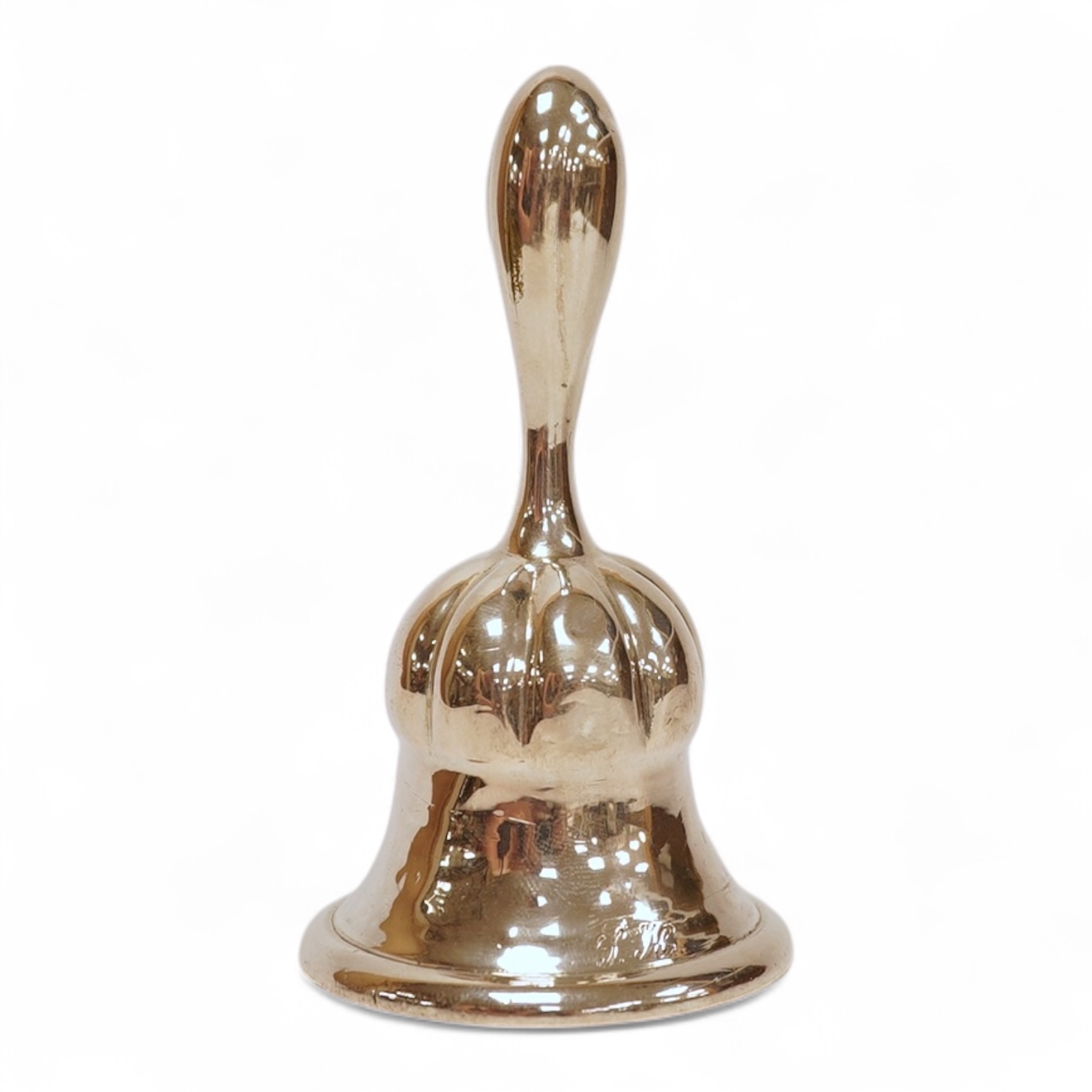 A 19th century Austro-Hungarian small white metal table bell, date 1856? 96mm, 77 grams.
